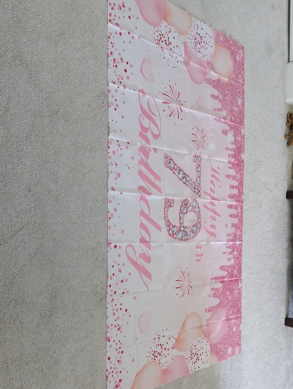 Pink "Happy 79th Birthday" Banner BRAND NEW Approximately 44" X 74"